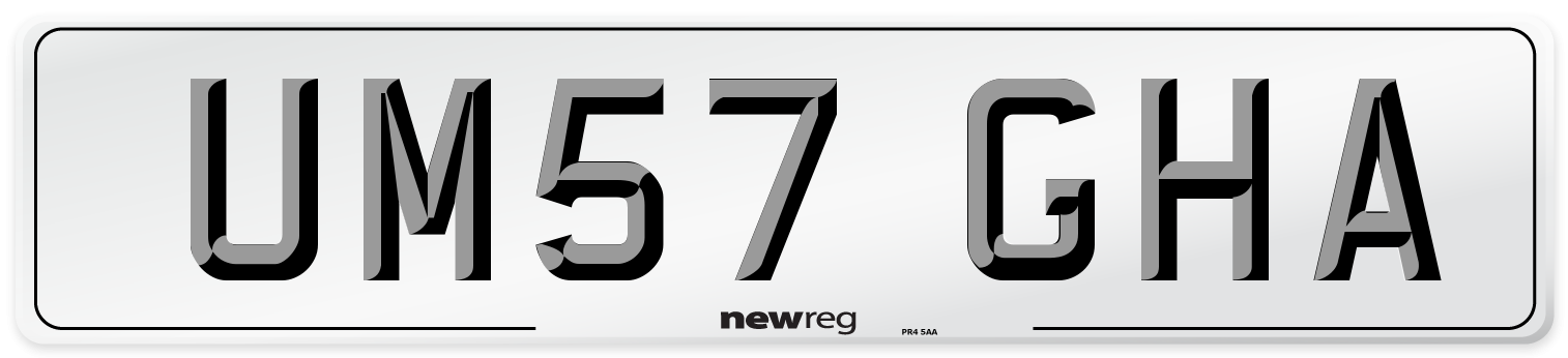 UM57 GHA Number Plate from New Reg